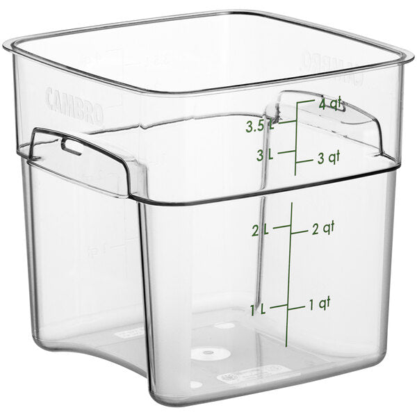 Contenitore Quadrato Lt.4 In Policarbonato Trasparente Cambro