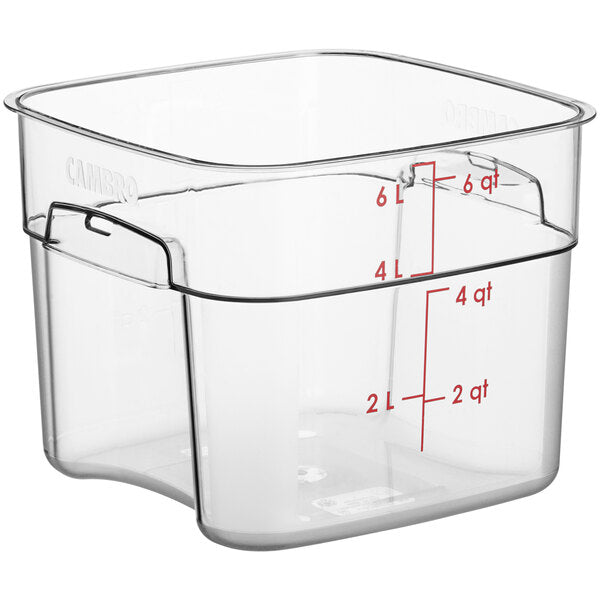 Contenitore Quadrato Lt.6 In Policarbonato Trasparente Cambro