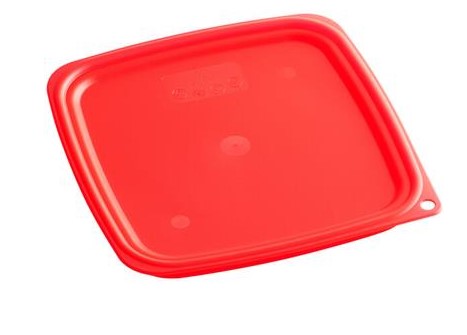 Coperchio Per Barattolo Quadrato 6/8 Lt. Polietilene Cambro Rosso