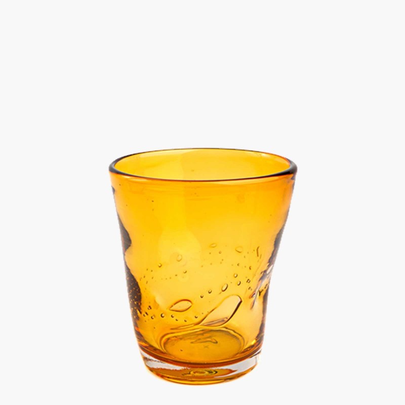 Samoa Bicchiere Acqua Color Ambra In Pasta Di Colore Ml.310 Comtesse