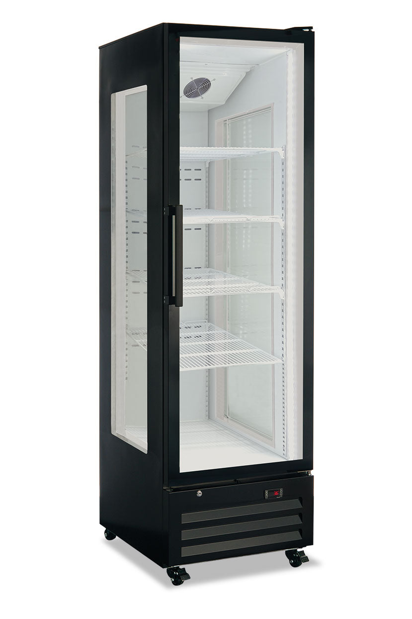 Frigo vetrina bibite tre lati vetro, statica con agitatore CL 410 BLK