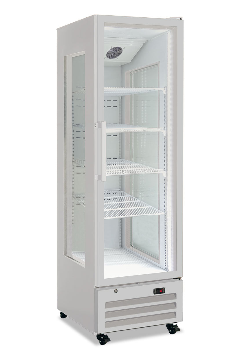 Frigo vetrina bibite tre lati vetro, statica con agitatore CL 410 WHT