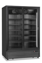 Frigo bibite doppia porta scorrevole ventilato CL 1300 2G SL BLACK