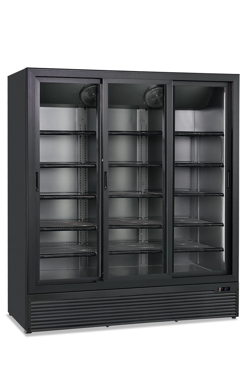Frigo bibite 3 porte scorrevole ventilato CL 1700 3G SL BLACK