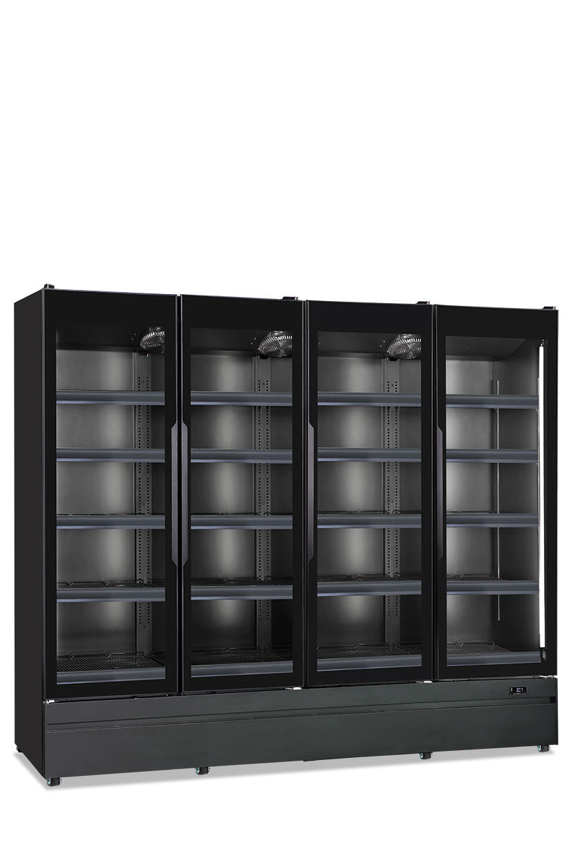 Armadio murale quattro porte ventilato, temperatura normale ROMA 250 TN BLK