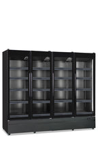 Armadio murale quattro porte ventilato, temperatura normale ROMA 250 TN BLK