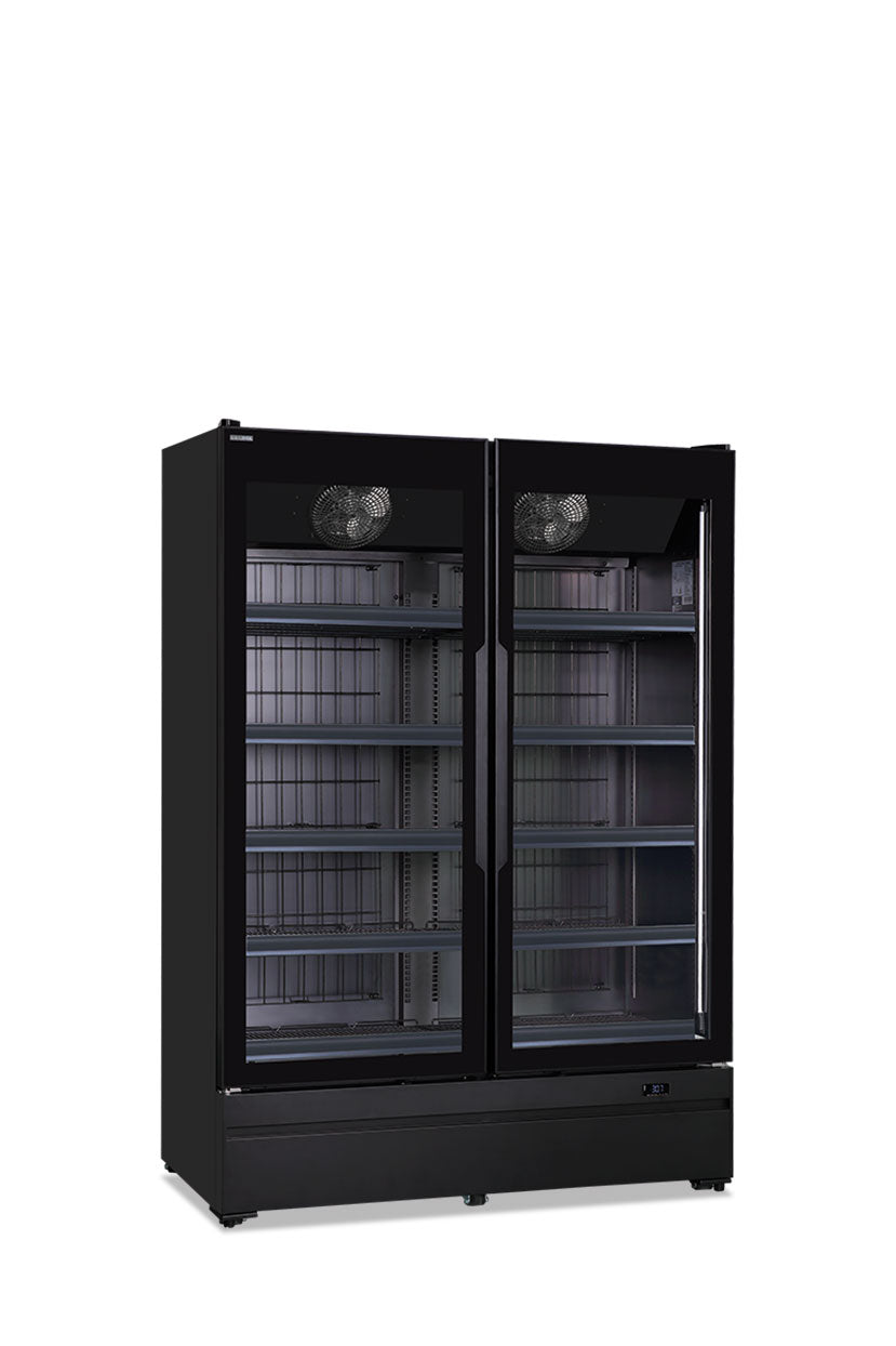 Armadio murale doppia porta ventilato, bassa temperatura ROMA 137 BT BLK