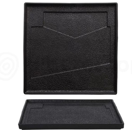 Etna Vassoio Cm.30x30 Con Inserto Geometrie Porcellana Nera