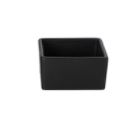 Etna Coppetta Quadra Cm.6x6x3,2 Nero In Porcellana