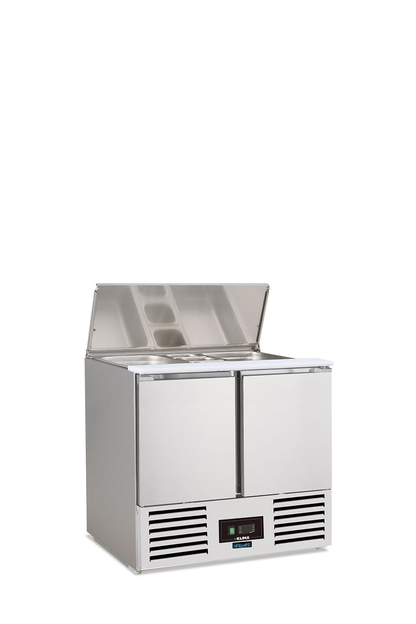 Banco saladette statico con agitatore, scomparto per bacinelle Gastronorm SALADETTE SF 901 BC