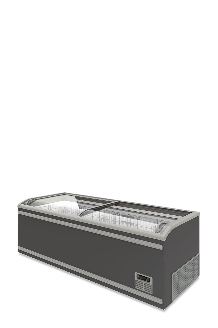 Isola panoramica statica con sbrinamento automatico, vetro curvo scorrevole orizzontale ISCHIA 21