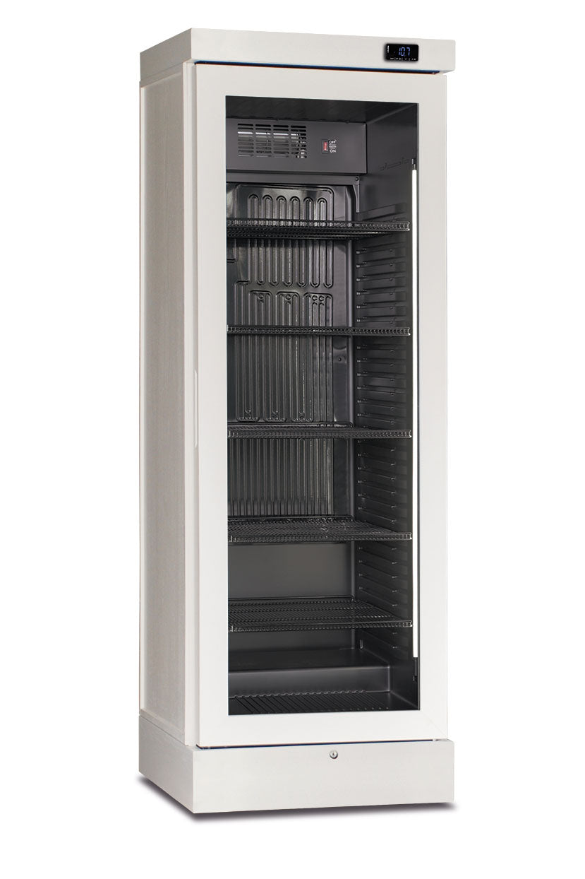 Frigo vini statico con ventola on/off rivestito in frassino sbiancato CLWS 420 L WHITE