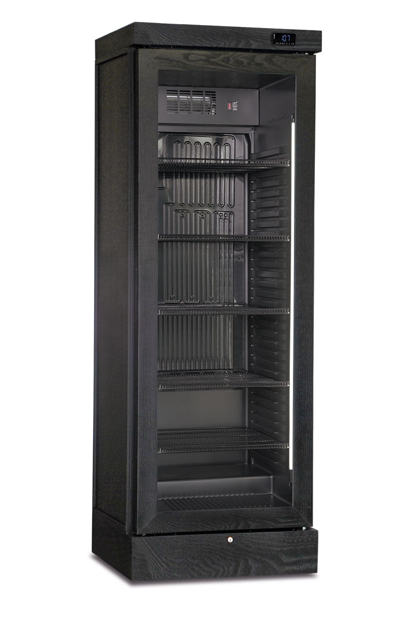 Frigo vini statico con ventola on/off rivestito in frassino nero CLWS 420 L BLACK
