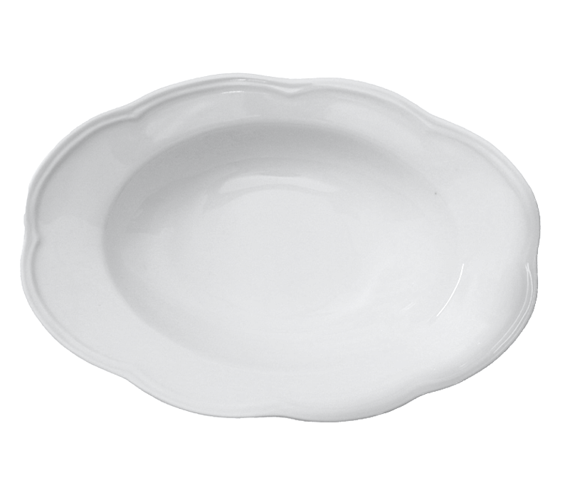 Aida Piatto Fondo Ovale Cm.26x17 Bianco