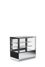 Vetrina espositiva calda quattro lati vetro, porte scorrevoli, 2 Ripiani DELUXE 92 HT