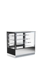 Vetrina espositiva calda quattro lati vetro, porte scorrevoli, 3 Ripiani DELUXE 123 HT