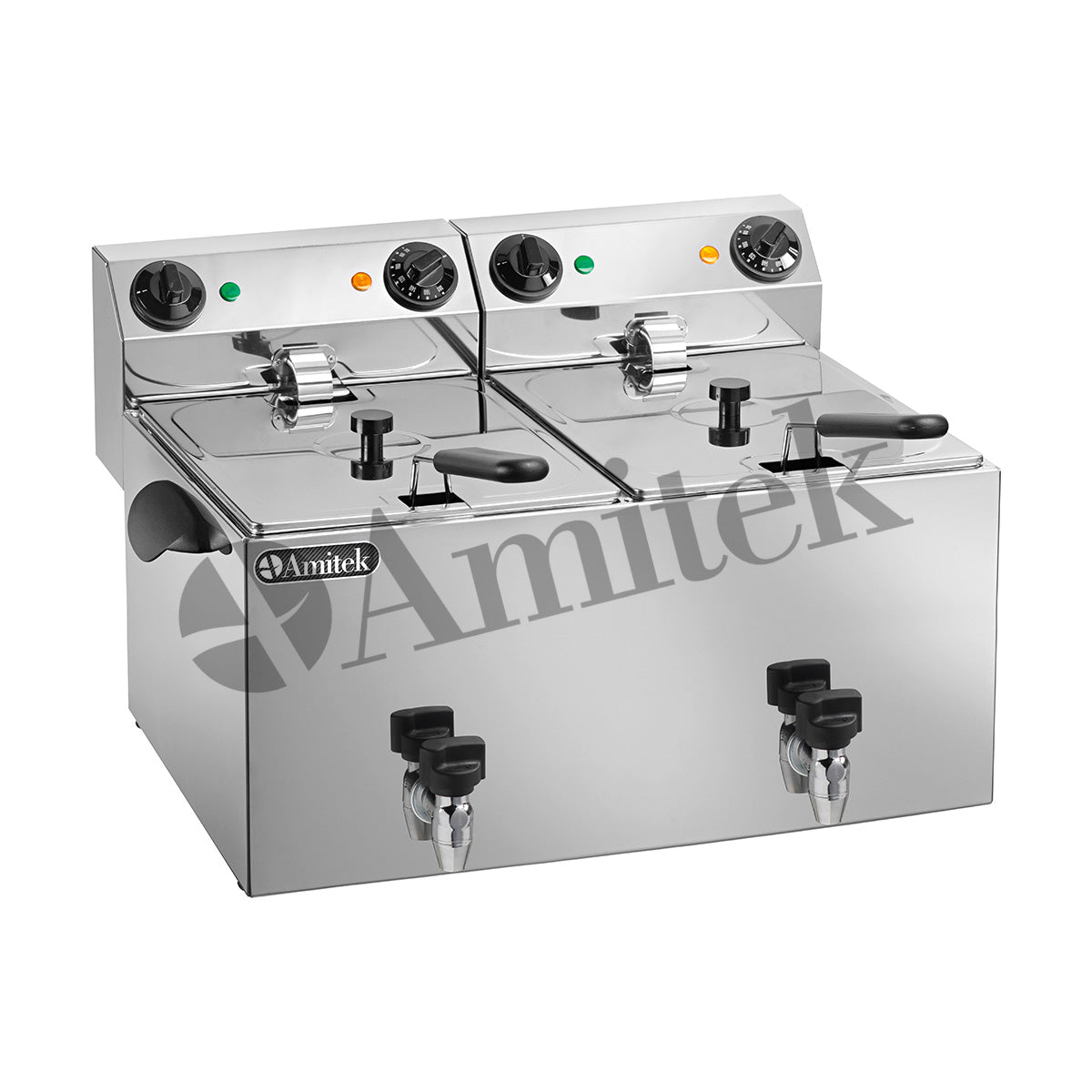 Friggitrice Fe88r 2 Vasche 6+6lt 3250w+3250w Mm.6200x430x355h Amitek