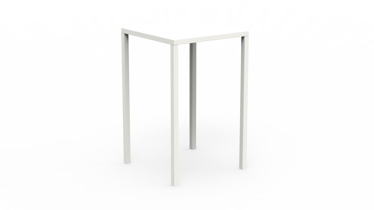 Quatris Tavolo 70x70 H.110 Bianco Raggrinzato Impilabile Autolivellant