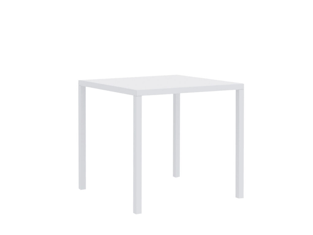 Quatris Tavolo 80x80 H.75 Bianco Raggrinzato Impilabile Autolivellante
