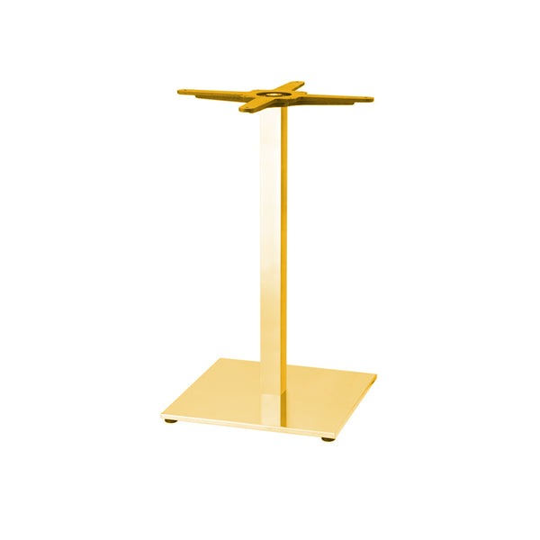 Tiffany Basamento Base Quadrata Effetto Ottone Satinato H.73 50x50
