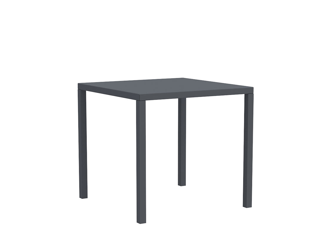Quatris Tavolo 80x80 H.75 Grigio Antico Impilabile Autolivellante