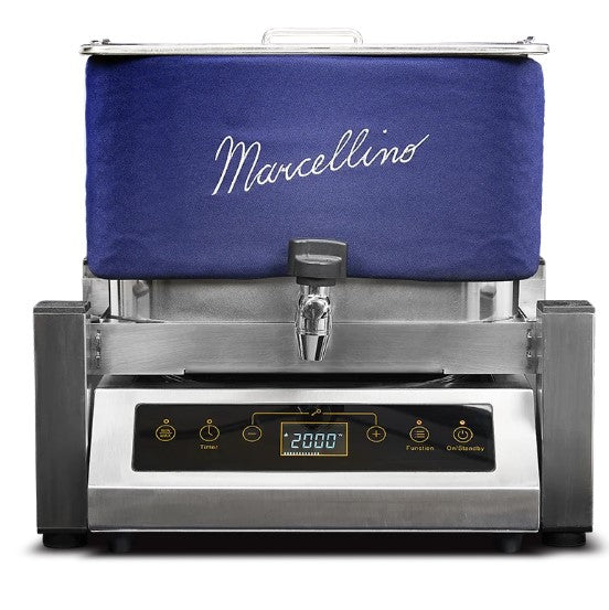 Marcellino Cottura A Induzione Con Vasca E Coperchio Lt.23 Cm.33x33x25