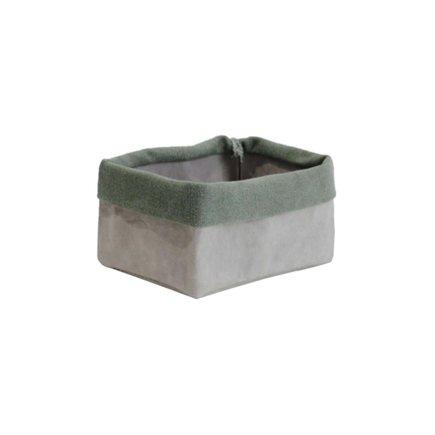 Sacchetto Portapane Cellulosa Grigio/rosmarino Cm.16x12x15h