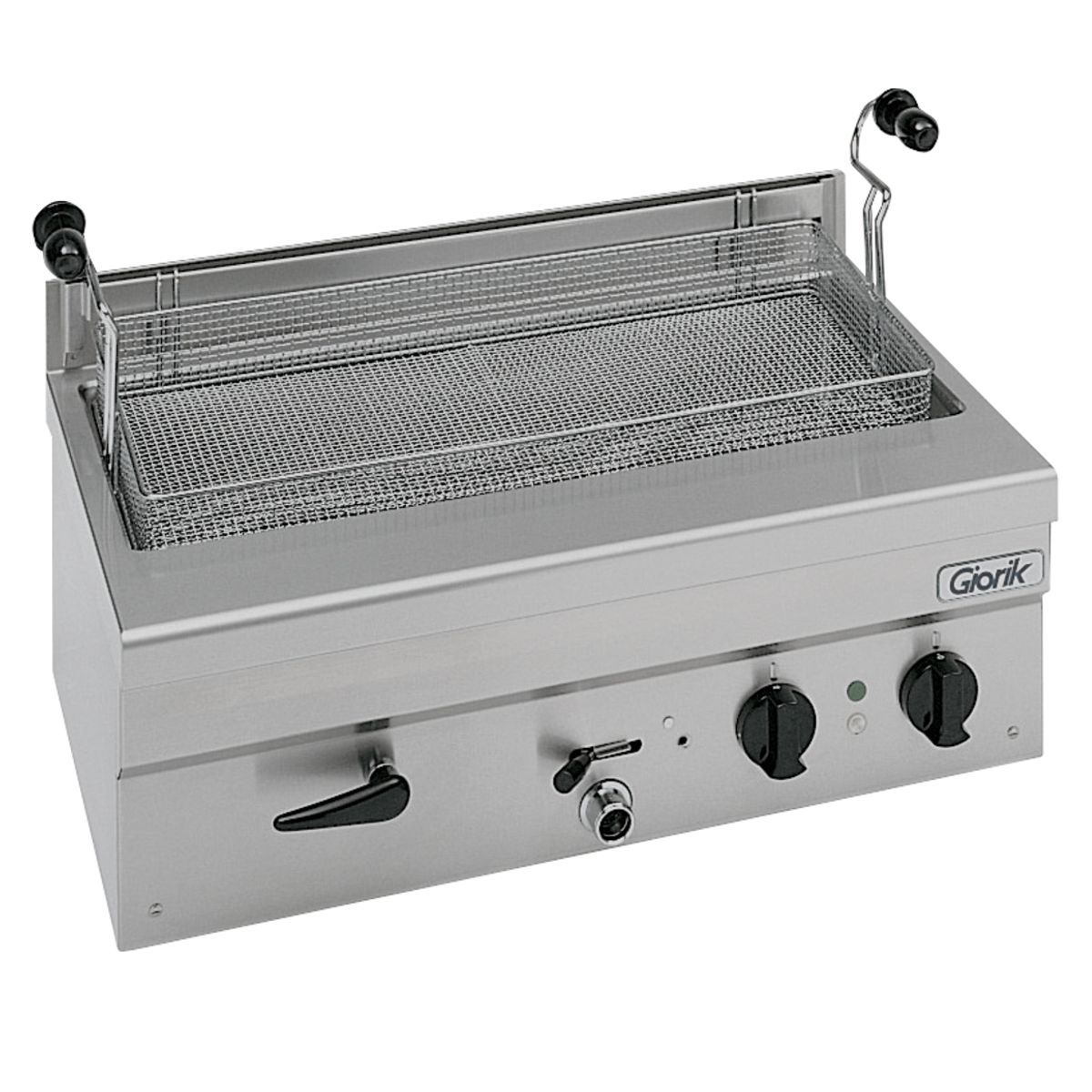 Mfg1800 Friggitrice Gas Da Banco 1 Vasc A Lt.18 - Kw.12 - Mm.700x580x2