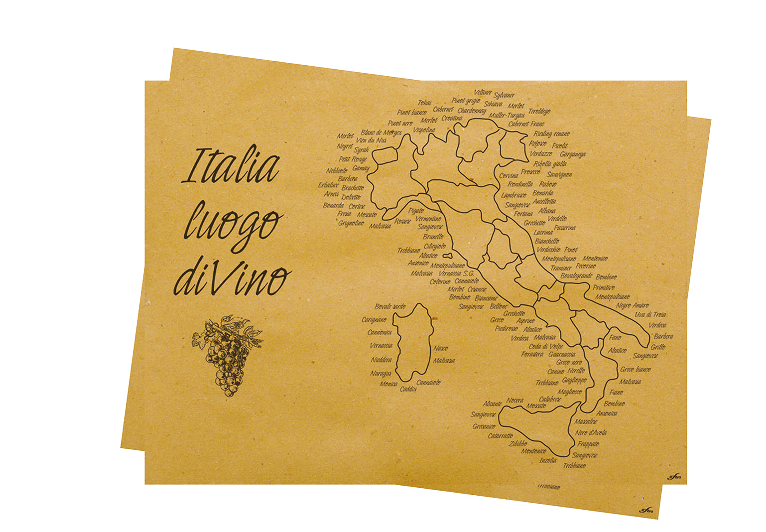 Di Vino Cf.500 Tovaglietta 30x40 Carta Paglia