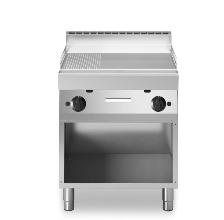 F70 Fry Top Gas Piastra Cromo Kw.11,4 Mm.700x700x850h
