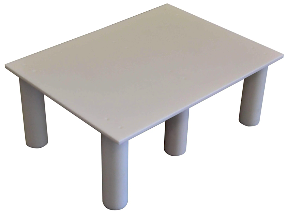 Pedana Polipropilene Cm.80x60x12h Con 6  Piedi