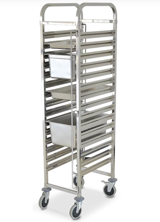Carrello Portateglie 16xgn1/1 Acciaio Inox Cm.38x55x174h