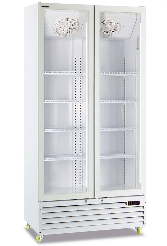 Frigo Vetrina Icool 80 White Due Ante 0 C/+10 C Lt.505 Mm.940x615x2023
