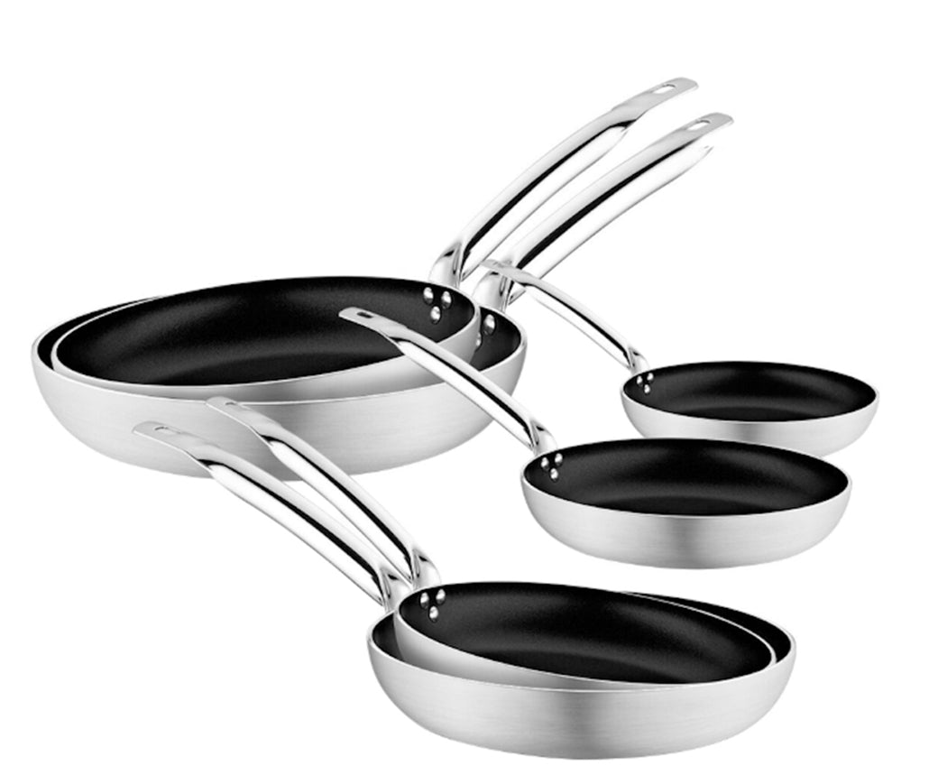 $fasa Basic Batteria 6 Padella Svasata  Alta Alluminio Induzione Antia