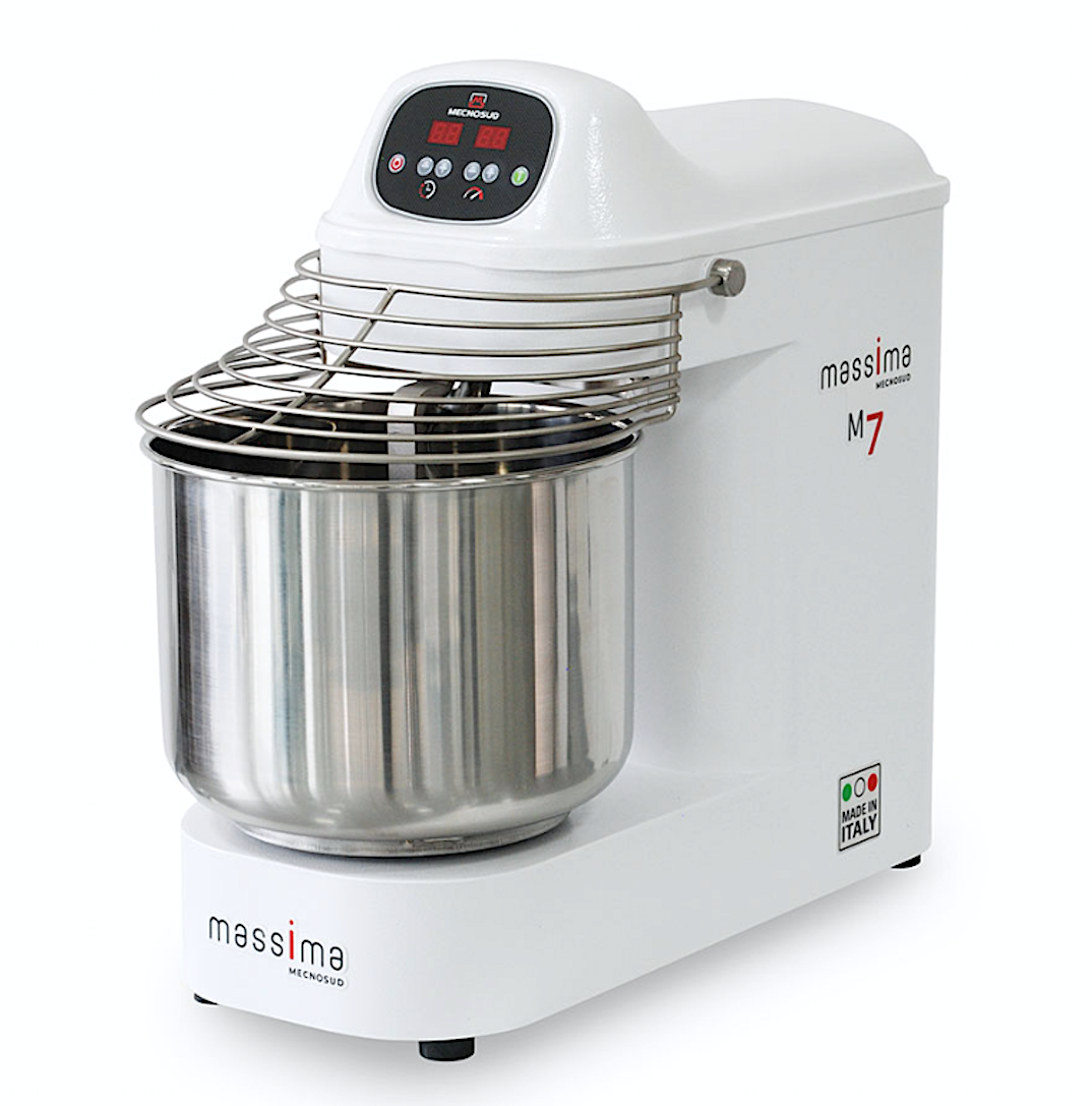 Impastatrice A Spirale Colore Bianco Vv Kg.7 Lt.10 Rpm 90/280 V.230 Kw
