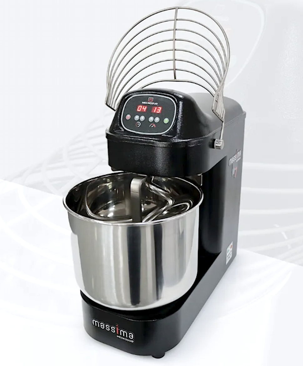Impastatrice A Spirale Colore Nero Vv Kg.7 Lt.10 Rpm.90/280 V.230 Kw.0