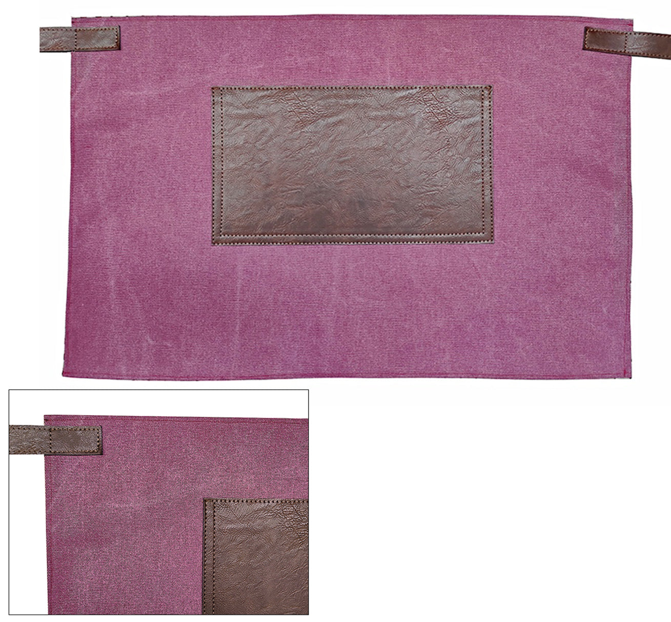 Grambiule Canvas Tasca Similpelle Tu Bordeaux Con Lacci Barrique Cm.58