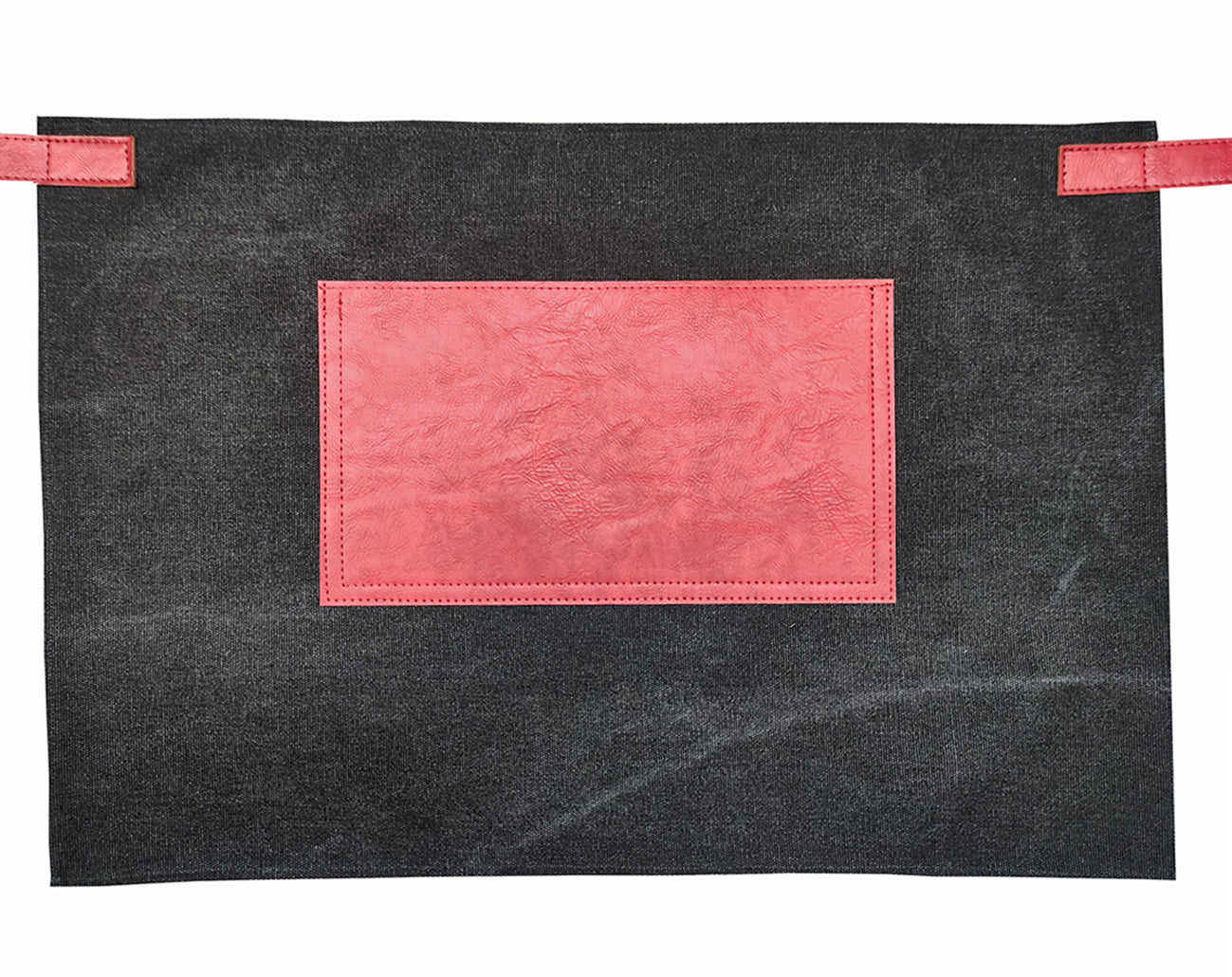 Grambiule Canvas E Similpelle Tu Antracite Con Tasca E Lacci Fuoco Cm.