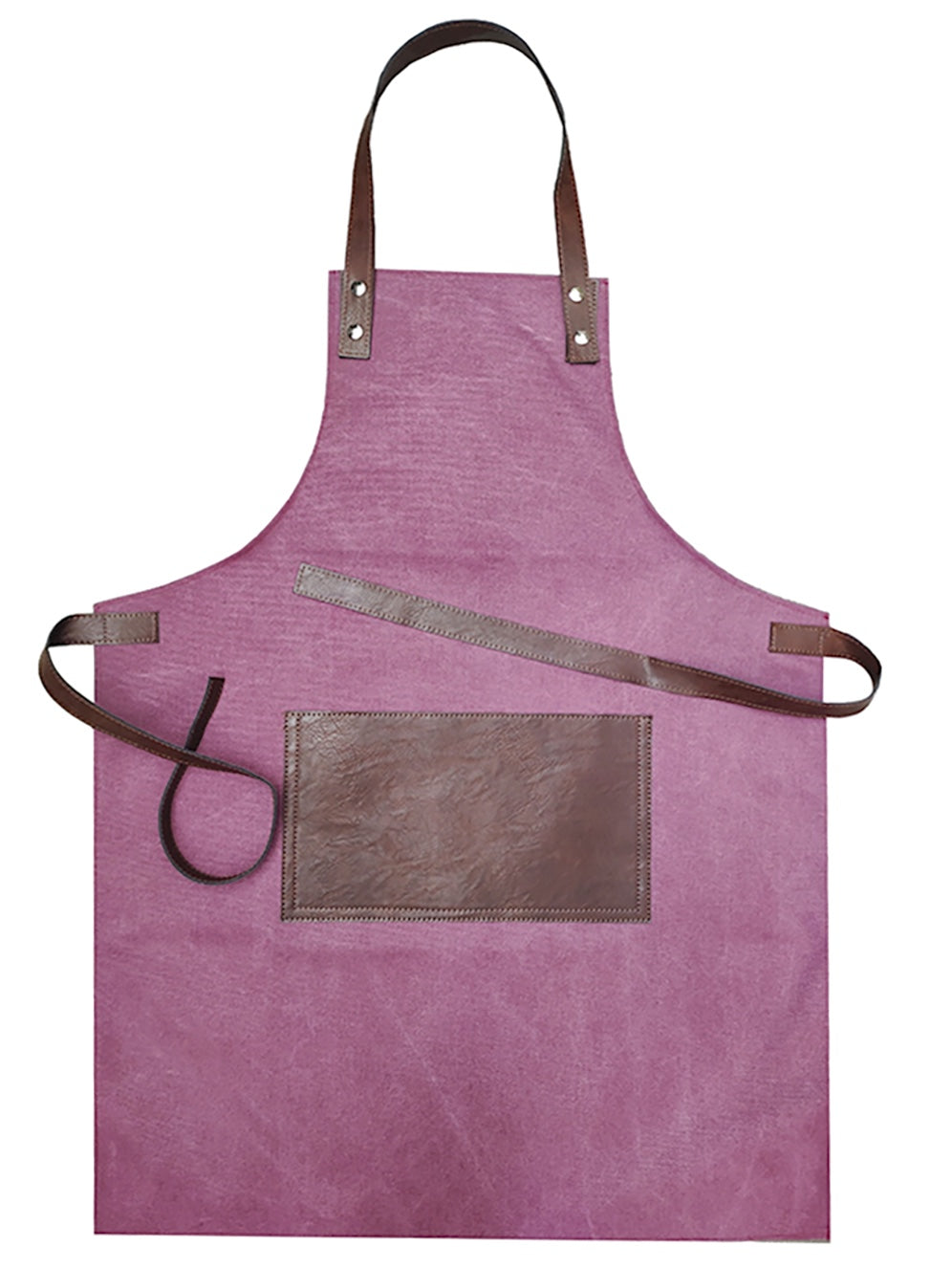 Grembiule Canvas E Similpelle Tu Bordeaux Con Tasca E Lacci Barrique C