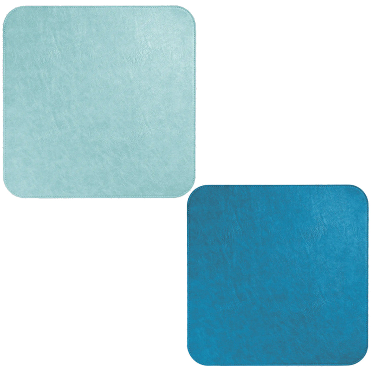 Cover Tavolo Similpelle Cm.80x80 Double Face Acqua+aviazione