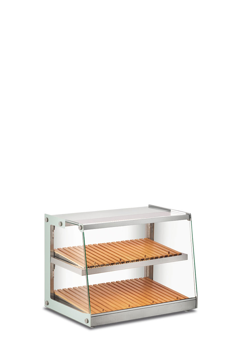 Brd 70 Vetrina Soprabanco Neutra Mm.684x457x516h Con Led E Mensole
