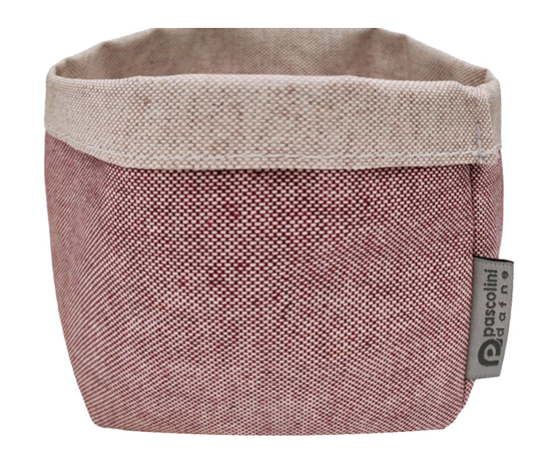 Sacchetto Portapane Cotone Idrorepellente Cm.11x12x12h Wine/naturale