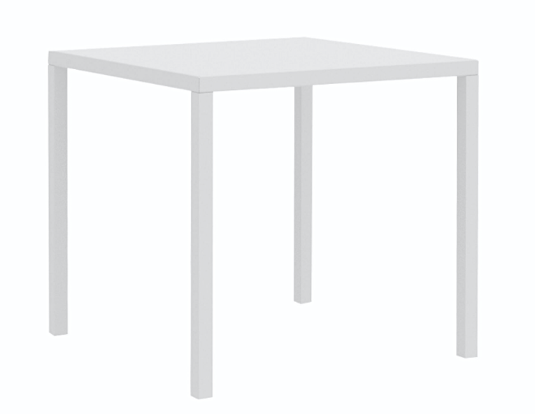Quatris Tavolo 80x80 H.75 Bianco Perla