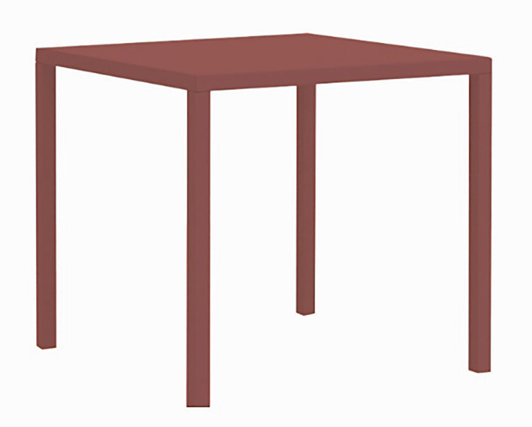 Quatris Tavolo 80x80 H.75 Terracotta