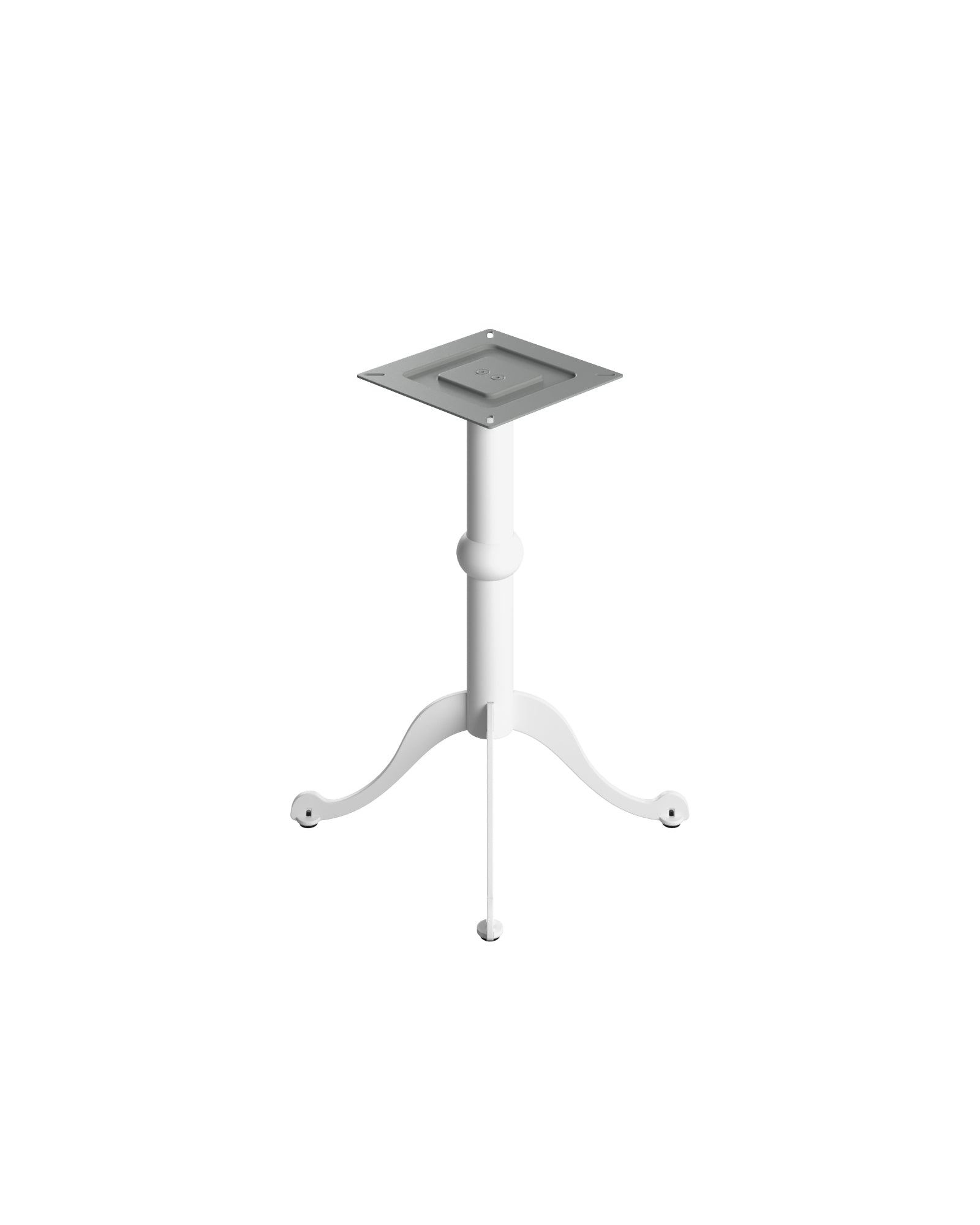 Impero4 Basamento Bianco Tubo Ø76cm H.73 C/regolabili Piastra Cm.31x31