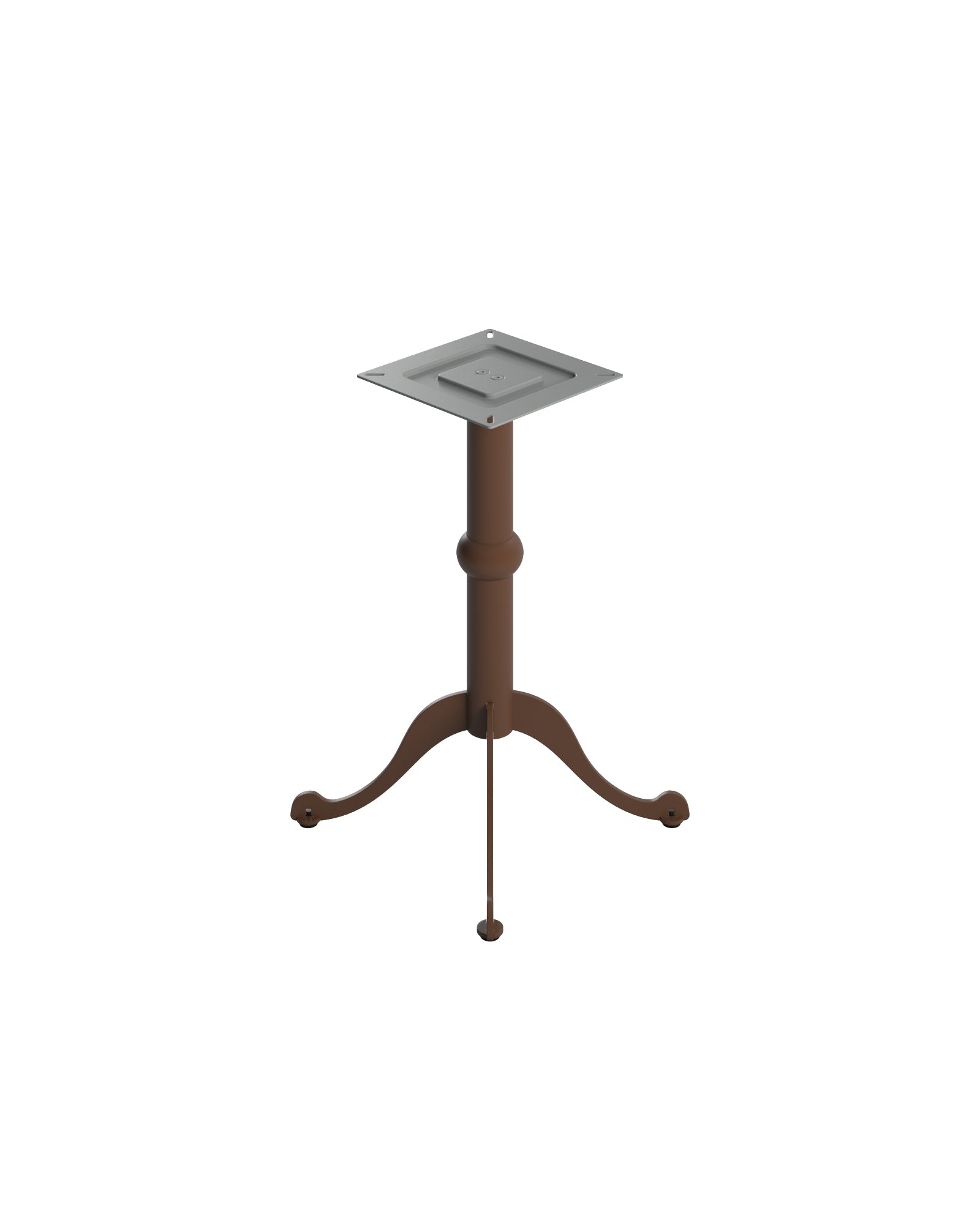 Impero4 Basamento Ruggine Tubo Ø76cm H.73 C/regolabili Piastra Cm.31x3