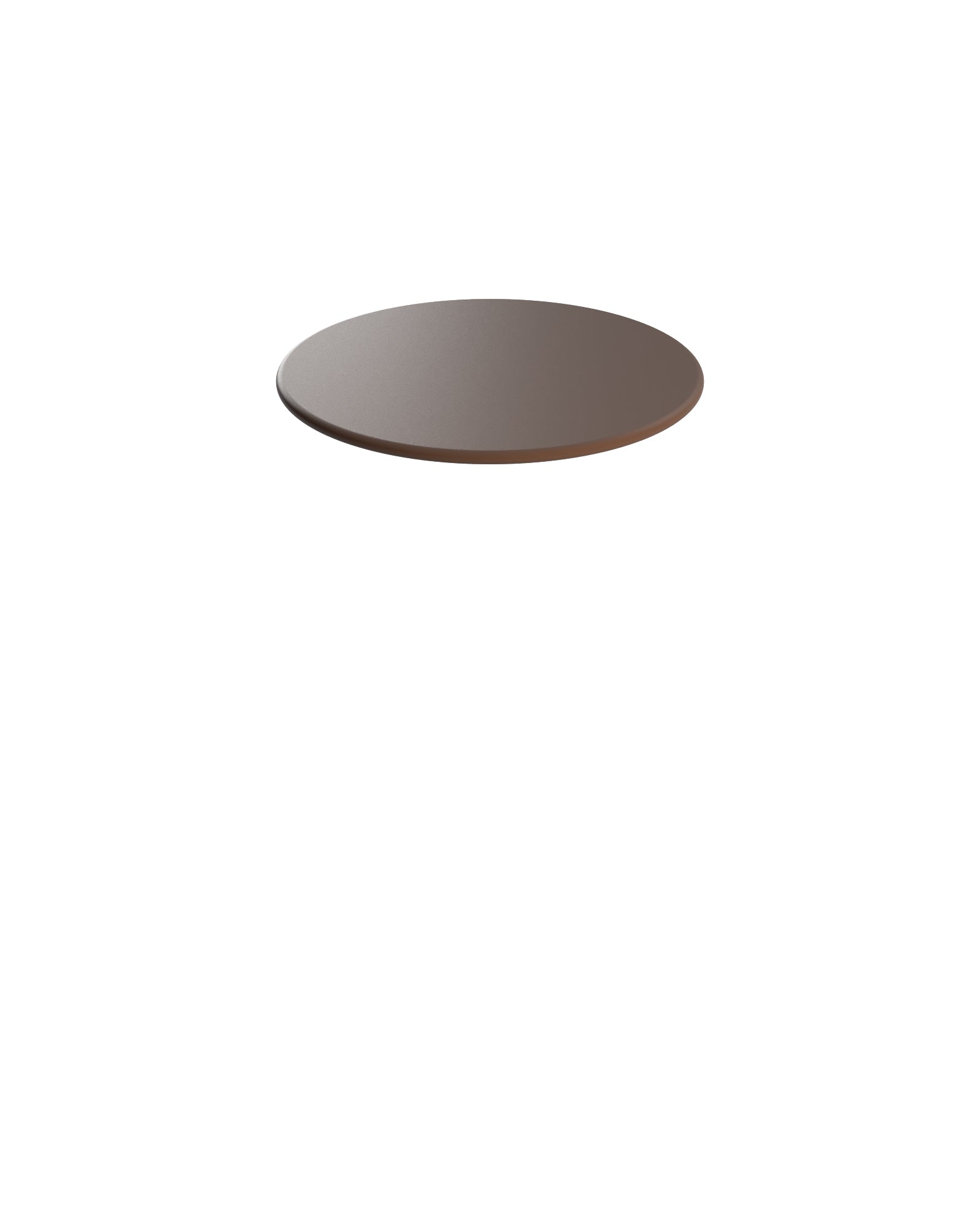 Piano Ferro Ø70cm Ruggine C/mdf Nero Per Piastra Cm.31x31