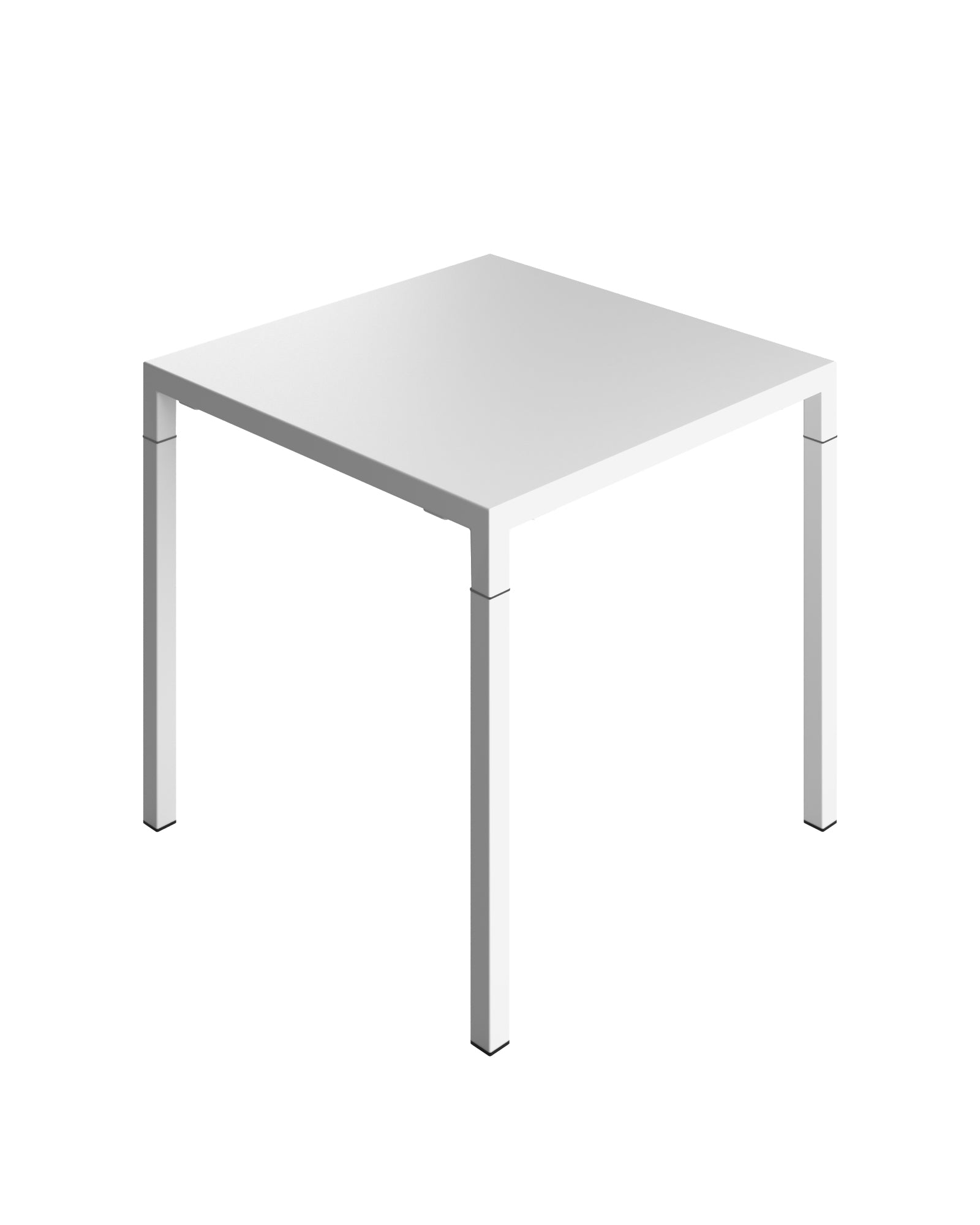 Leveling Tavolo Cm.80x80 Bianco Opaco H.75 Per Esterno C/gambe Smontab