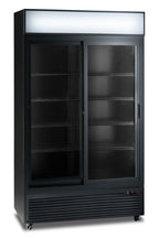 Frigo bibite doppia porta scorrevole ventilato CL 1100 V2GC SL BLACK
