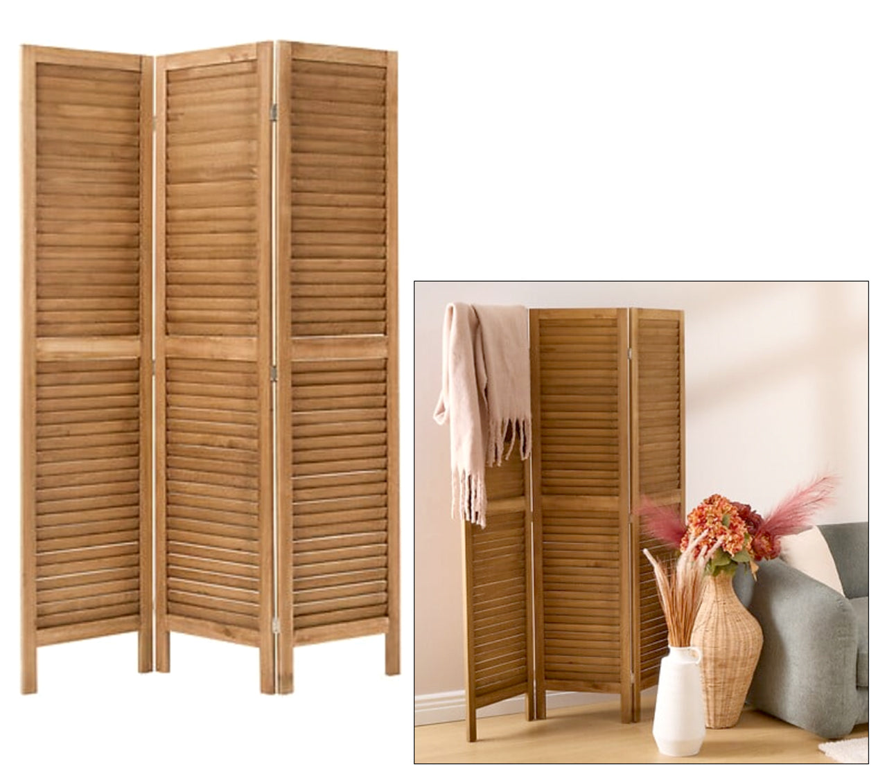 Camila Paravento Cm.120x170 Legno Marrone 109624b